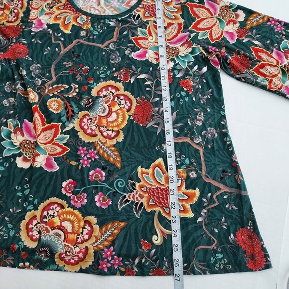 Johnny Was Orizaba Puff Sleeve Top Size Large - Picture 4 of 8